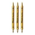 thumbnail image 1 of VMWMSSR Dual Tip Metallic Acrylic Paint Markers 3 Pack Paint Pen Set For Rock Glass Wood Ceramic Diy Craft Art(Gold-6.69"), 1 of 2