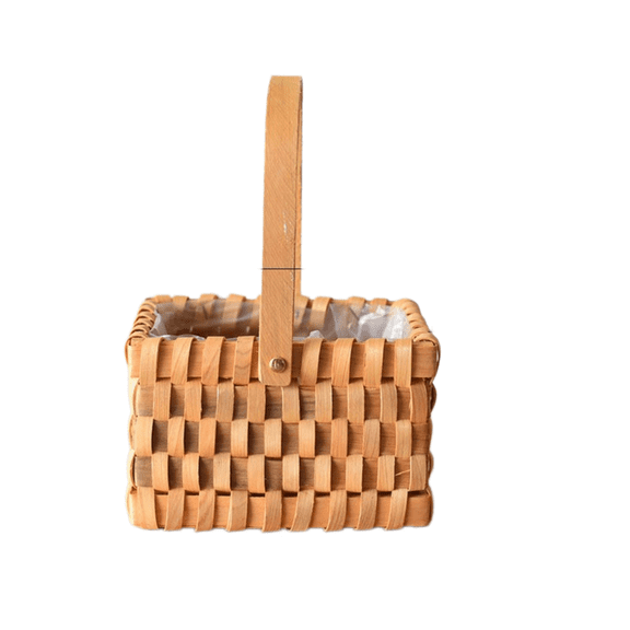 VMWMSSR Easter Handwoven Wicker Basket With Handles, Natural Rattan Storage Baskets, Decorative Storage Baskets For Wedding Easter Home Decor And Storage D-35cm