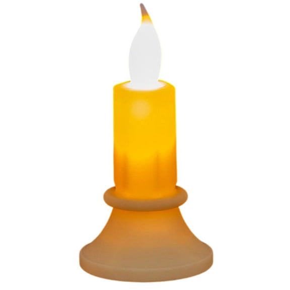 VMWMSSR Flameless Led Taper Candle Lights Small Battery Operated Electronic Candles Flickering Fake Candle Lamp For Halloween Dinner Table Weddin & Indoor Mantel Decor(Beige-4.3 Inch)