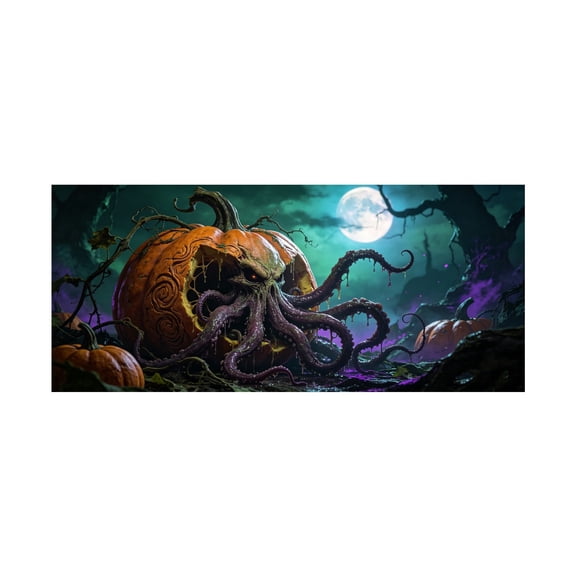 VMWMSSR Halloween Garage Door Banner Large Washable Pumpkin Backdrop Halloween Garage Door Cover Decor For Outdoor Yard Haunted House Party(Q-189"X82.7")
