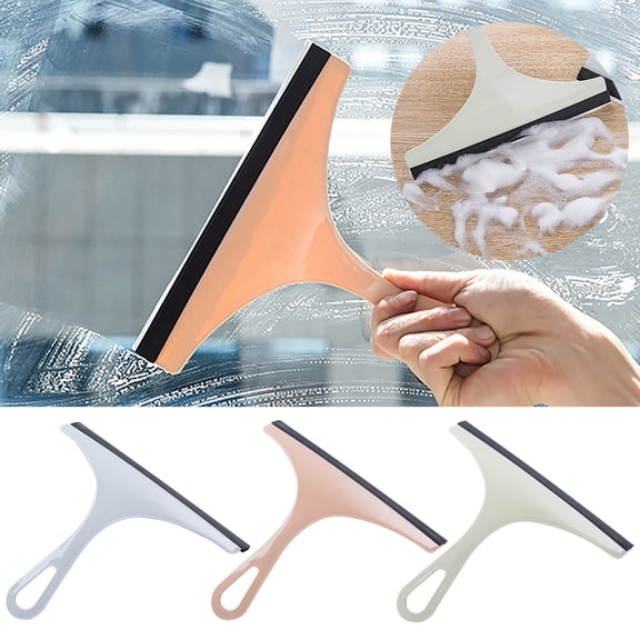 VMWMSSR Handheld Window Squeegee, Soft Silicone Blade Glass Water Remover Scraper, Portable Shower Mirror Car Windshield Wiper Squeegee For Household Bathroom Window Cleaning(Green-8.66")