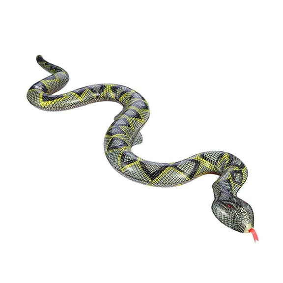 VMWMSSR Inflatable Snake Pool Float Toy Large Fake Waterproof Inflatable Serpent Decoration For Backyard Garden Lawn Swimming Pool Halloween Party Accessory(Green-1PCS)