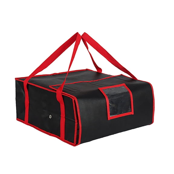 VMWMSSR Insulated Pizza Delivery Bag, Thermal Food Carrier, Reusable Black & Red Tote For Hot Pizza, Takeout & Catering(Watermelon Red4-50X50X35.5Cm)