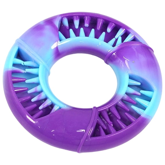 VMWMSSR Interactive Dog Treat Dispensing Toy, Silicone Puzzle Feeder, Slow Feeder Chew Toy for Puppies & Small/Medium Dogs(Purple1-One Size)