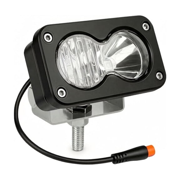 VMWMSSR LED E-Bike Headlight, Universal Bicycle Light With 3-Pin Connector, Waterproof Plug-and-Play Headlight For Night Riding(White-10X7X7CM)