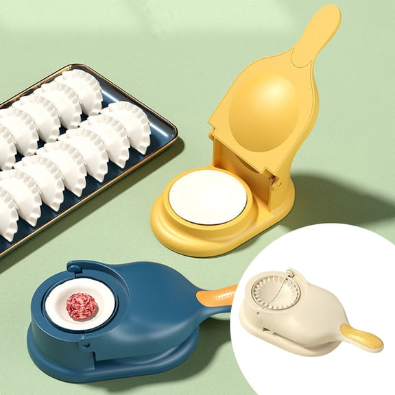 VMWMSSR Manual Dumpling Making Tool with Dough Press 2-in-1 Kitchen Gadget for Gyoza Easy-to-Use Mold for Home Cooking(White-28.5x12cm)