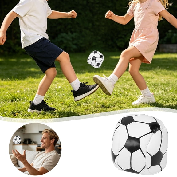 VMWMSSR Mini Soccer Hacky Sack Soft Soccer Pattern Kick Ball For Foot Training Outdoor Indoor Play Party Game(White-1.97Inch)