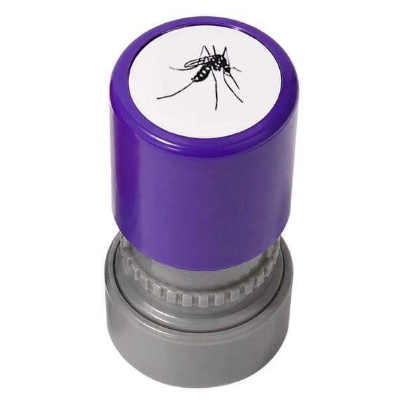 VMWMSSR Mosquito Pattern Self-Inking Stamp Funny Novelty Stamp Toy Portable Fake Bug Stamp For Summer Party Halloween Paper Craft Game(Purple3-10ML)