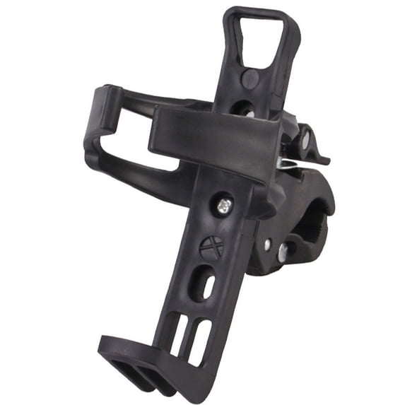 VMWMSSR No-Drill Bike Cup Holder with Clamp Adjustable Rotatable Water Bottle Cage Anti- Secure Drink Holder(Black-14.5X8X8cm)