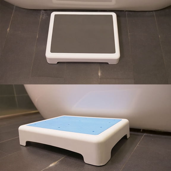 VMWMSSR Non Slip Bath Step Stool Shower Access Platform With Drain Holes, Heavy Duty Anti-Skid Bathroom Step For Senior Elderly(Grey-16.93")