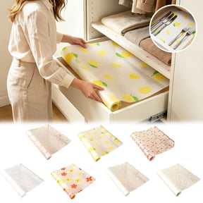 VMWMSSR Non Drawer Shelf Liner Floral Printed Waterproof Oilproof Shelf Liner Roll Cuttable Multi Use Cabinet Refrigerator Table Mat For Kitchen Closet Organizer Storage(F-39.37"Ã11.")