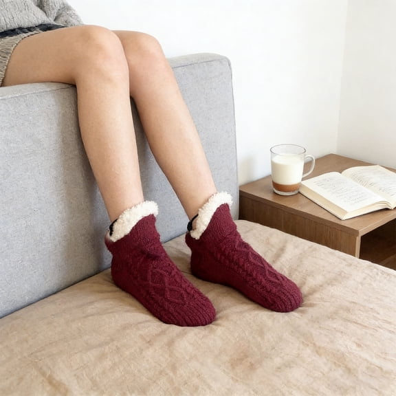 VMWMSSR Non- Heated Socks With Usb Detachable Heater For Men Women, Constant Temperature Thick Warm Electric Heated Socks For Winter Outdoor Activities(No Battery) Red-12x28cm