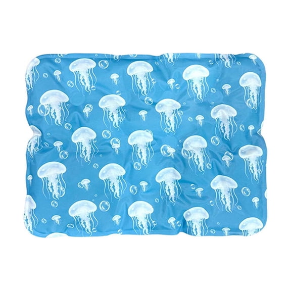 VMWMSSR Pet Heat Relief Sleeping Mat, Breathable Smooth Animal Rest Cushion, Lightweight Portable Cooling Pad For Small Medium Large Dogs Cats Indoor Car Outdoor Use(Blue-11."×15.75")