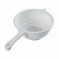 thumbnail image 1 of VMWMSSR Plastic Colander With Handle, Handheld Strainer Basket For Washing Vegetables, Fruits & Draining Pasta(White-One Size), 1 of 3