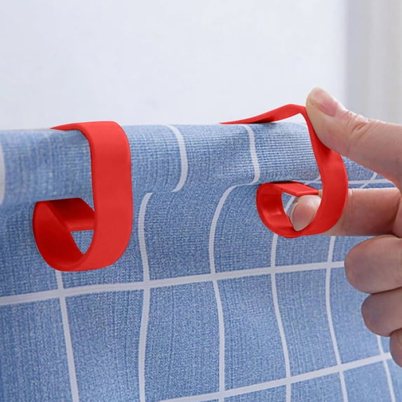 VMWMSSR Tablecloth Clips, Windproof Heavy Duty Table Cover Fastener Clamps, Reusable Table Skirt Holder Clips For Outdoor Patio Picnic Party Camping Banquet Table Decoration(Red-1.")