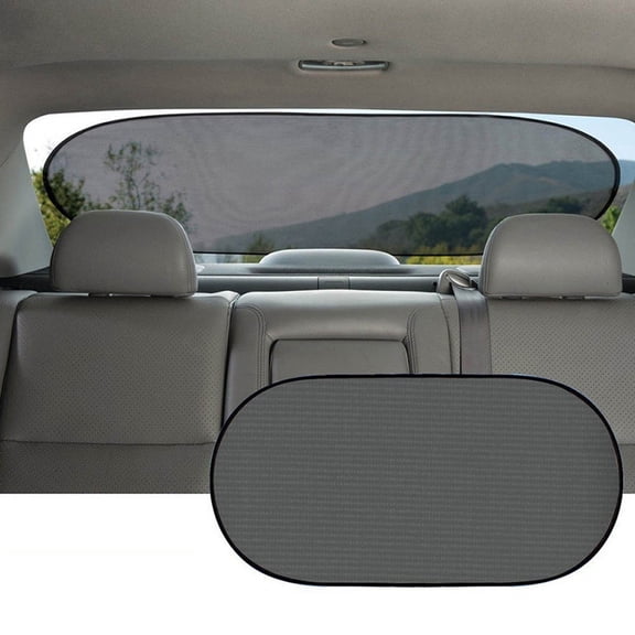 VMWMSSR Rear Window Car Sun Shade With 2 Fixed Hooks, 39"X20" Breathable Mesh Auto Rear Windshield Sun Visor, Uv Block Heat Insulation Car Rear Screen Sun Cover For Most Vehicles(Black-1PCS)