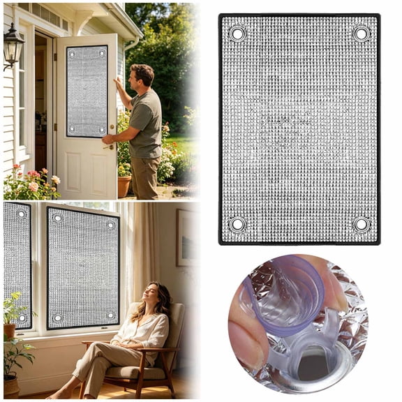 VMWMSSR Reflective Window Heat Insulation Film With 4 Suction Cups No Adhesive Static Privacy Sun Block Window Tint Window Cover For Bedroom Balcony Home Office Cooling(Silver-23.62"X39.37")
