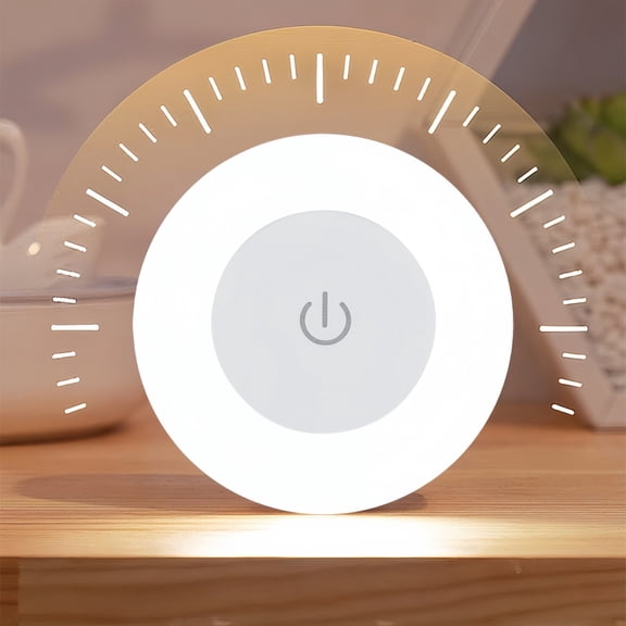 VMWMSSR Round Rechargeable Led Night Light,3 Color Wireless Stick On Mini Cabinet Light,Touch Control Battery Powered Wall Light For Bedroom Closet Kitchen Night Decor(White-2.36")