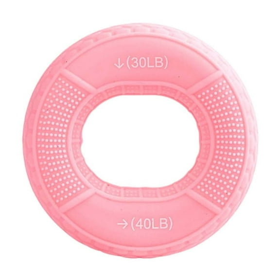 VMWMSSR Silicone Hand Grip Trainer Ring, Anti-Slip Hand Exerciser, Portable Finger Wrist Training Grip Ring For Office Home Gym Workout(Pink-3.03")