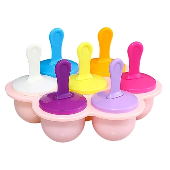VMWMSSR Silicone Popsicle Molds, Colorful Reusable Ice Pop Maker, Diy Frozen Treat Molds With Lids & Sticks Easy-Release For Summer(Pink-15.5X7.9cm)