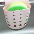 thumbnail image 1 of VMWMSSR Sink Caddy Sponge Holder, Durable Reusable Kitchen Sink Soap Holder, Hanging Double Silicone Kitchen Organizer Accessories Rack For Brushes Sponges Pink-12X10X9cm, 1 of 6