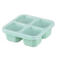 thumbnail image 1 of VMWMSSR Snack Containers, 4 Compartments Bento Snack Box, 1Pc Reusable Leak-Proof Meal Prep Lunch Containers With Lid, Divided Food Storage Containers For School Work Travel Green-16.5x15.5x5.5cm, 1 of 7