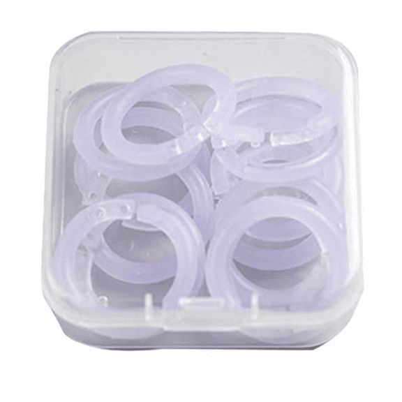 VMWMSSR Snap Open Loose Leaf Binding Rings, Transparent Paper Binder Snap Rings, Multi Color Portable Document Craft Binding Coils For Office Craft Diy(Purple-1.37")