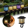 thumbnail image 1 of VMWMSSR Solar Powered Fence Post Lights,Waterproof Auto On Off Clip‑On Solar Lantern,Portable Outdoor Deck Railing Light For Patio Backyard Garden Yard Decoration(Warm Light-4.13"), 1 of 6