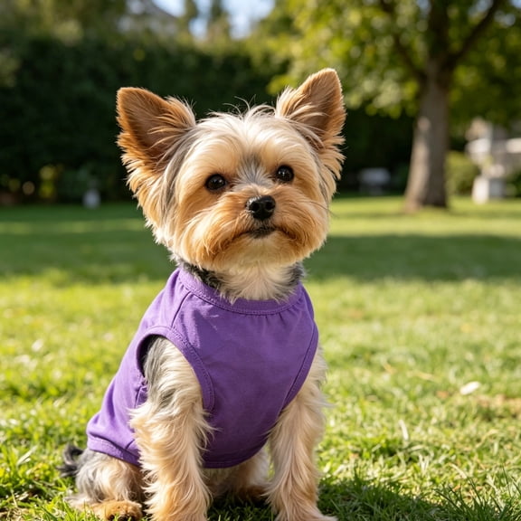 VMWMSSR Solid Color Sleeveless Cotton Dog Tank Top, Breathable Lightweight Summer Pet Vest, Cooling Puppy Clothes For Small Medium Large Dogs Walking Outdoor Daily Wearing(Purple-8.66")