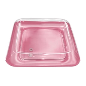 VMWMSSR Square Inflatable Floating Ice Cooler Tray Large Inflatable Drink Bar Holder Ice Storage Float For Pool Beach Patio Backyard Summer Party Beverage Storage Decor(Pink-25.59")