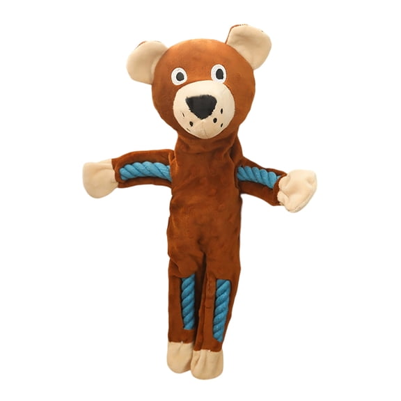 VMWMSSR Squeaky Dog Stuffed Toy, Tough Plush Chew Toy With Built-In Squeaker, Companion Toy For Small Medium Large Dogs Teeth Cleaning Interactive Play(Bear-14.96")