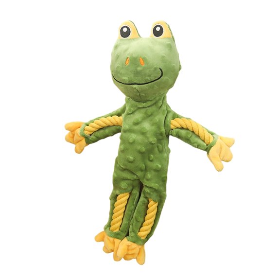 VMWMSSR Squeaky Dog Stuffed Toy, Tough Plush Chew Toy With Built-In Squeaker, Companion Toy For Small Medium Large Dogs Teeth Cleaning Interactive Play(Frog-14.96")