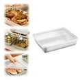 thumbnail image 1 of VMWMSSR Stainless Steel Rectangular Baking Pan With Clear Lid, Heavy-Duty Oven-Safe Tray, Non-Stick Roasting & Baking Sheet For Kitchen(B-25), 1 of 3