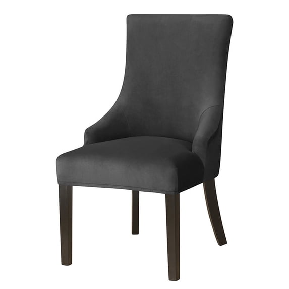 VMWMSSR Stretch Full Wrap Dining Chair Slipcover, Thick Elastic Soft Upholstered Chair Cover, Resistant Universal Furniture Seat Protector Cover For Home Kitchen(Black-22")