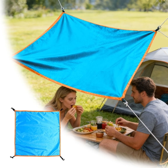VMWMSSR Tent Rain Fly Cover Universal Waterproof Tent Top Cover Uv-Protected Replacement Canopy For Camping Tent Accessories, Outdoor Rain Sun Protection(Blue-33.46X33.46Inch)