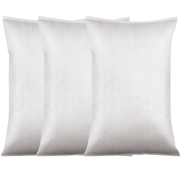 VMWMSSR Thickened White Woven Polypropylene Bags Tear-Resistant Reusable Sacks For Food Storage, Shipping & Moving 15.75X24.41 Inch(White-3PCS)