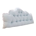 thumbnail image 1 of VMWMSSR Tufted Bed Headboard Pillow Ruffle Edge Large Reading Backrest Cushion Cotton Filled Decorative Bed Back Pillow For Bedroom Sofa Window Seat Resting Support(Blue-39.37"), 1 of 2