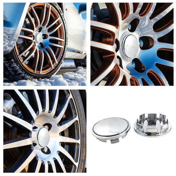 VMWMSSR Universal Chrome Wheel Center Hub Caps Wheel Rim Dust Cover Replacement Wheel Hubcap For Aftermarket Wheels Car Truck Suv Accessory(Silver-1PCS)