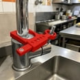 thumbnail image 1 of VMWMSSR Universal Faucet Handle Lock, Child Safety Tap Handle Guard, Anti-Touch Water Tap Lock for Home Bathroom & Kitchen Fits Most Standard Faucets(Red-7.09inch), 1 of 5