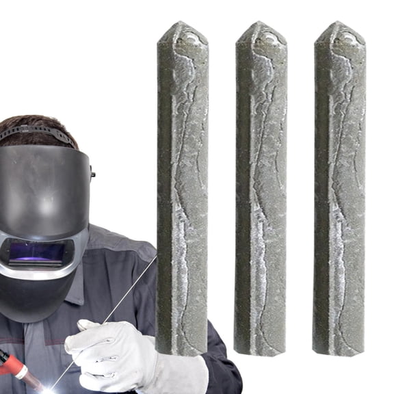 VMWMSSR Universal Low Temperature Welding Rod 3 Pack 3.0 Inch Multipurpose Repair Welding Stick No Gas Easy Melt Solder Rod For Aluminum Copper Iron Stainless Steel Diy Home Repair(Grey-One Size)
