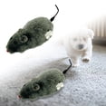 thumbnail image 1 of VMWMSSR Wind-Up Moving Plush Mouse Dog Cat Toy Automatic Wiggling Tail Realistic Furry Rodent Interactive Pet Play Toy For Small Medium Dogs Kittens Indoor Play(Grey-6.29"), 1 of 4