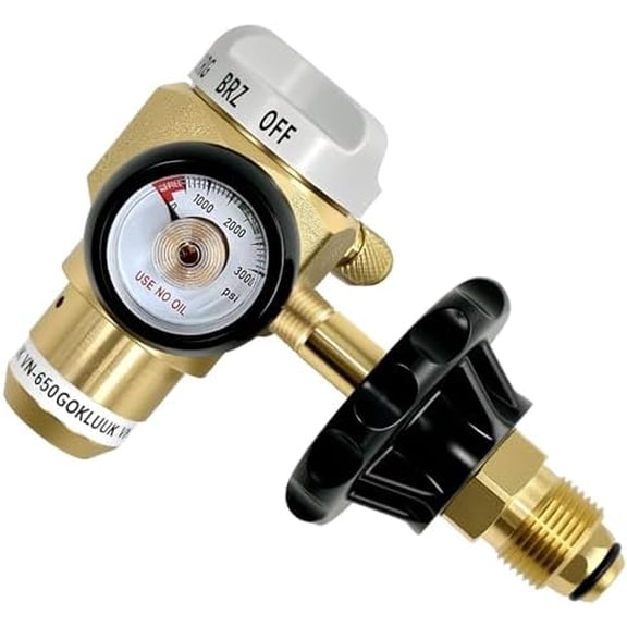 VN-650 Nitrogen Purging Regulator Control Valve Regulator (TST/PRG/BRZ/OFF) w/650PSI Flow Meter Hybrid Design Nitrogen Purging Regulator for Leak Testing$$Plumbing & HVAC