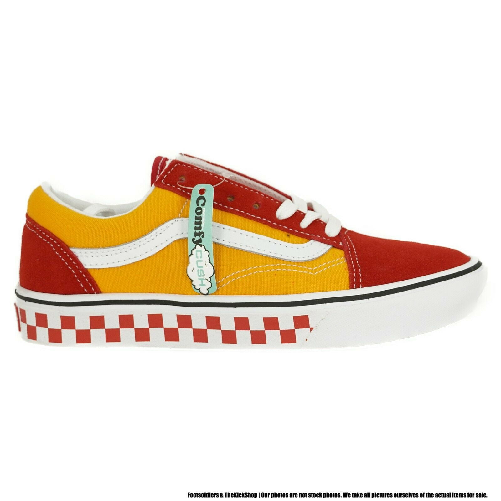 All red top vans size 8