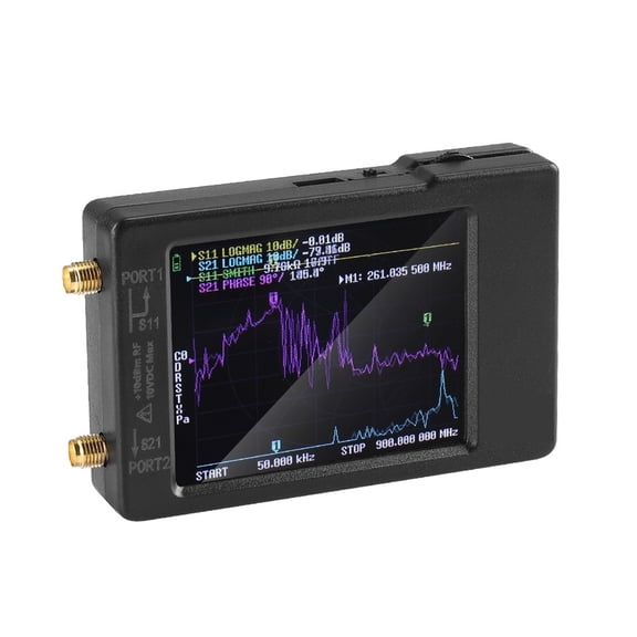 VNA-H Vector Network Antenna Analyzer 10KHz-1.5GHz MF HF VHF UHF With SD Card Slot Antenna Analyzer With LCD Display