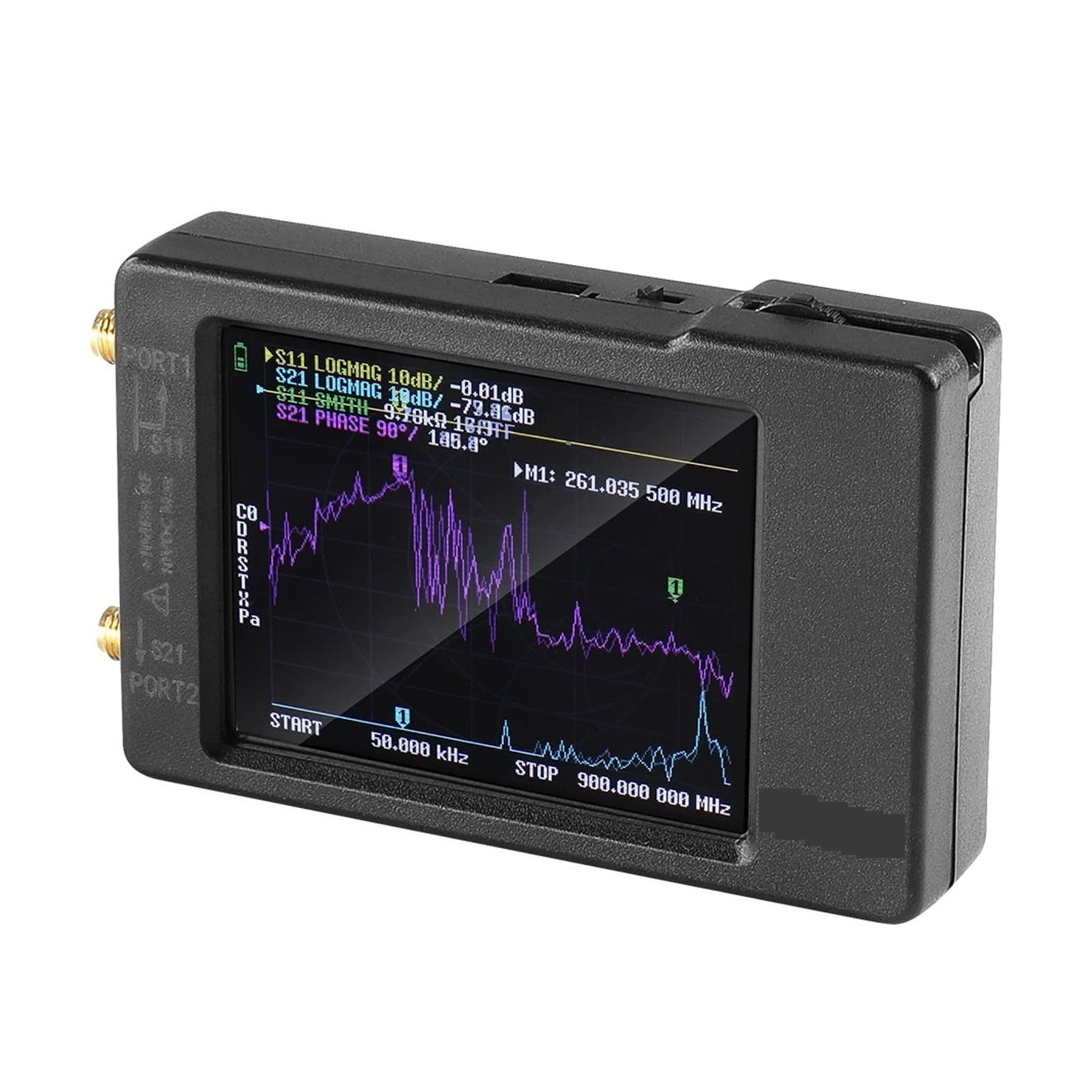 Spectrum Analysis Device, VNA-H Vector Network Antenna Analyzer SWR Meter 10KHz-1.5GHz MF HF VHF UHF With SD Card Slot Spectrum Analyzer