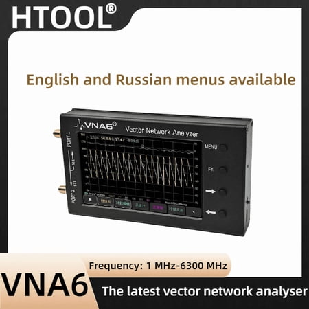 VNA6 Vector Network Analyser 1M-6.3GHz S11 S21 Handheld Antenna Analyser Professional RF Testing Tool