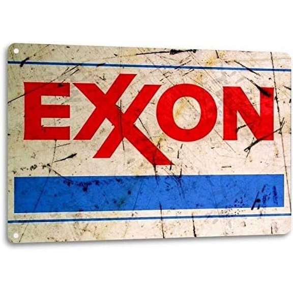 VNCgov For Exxon Gas Gasoline Vintage Look Garage Motor Retro Rustic Wall Decor Metal Tin Sign 8x12in