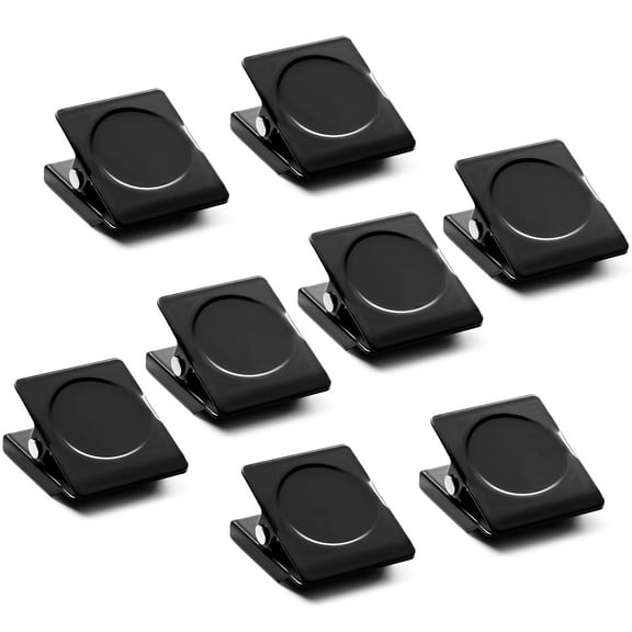 12Pcs Strong Magnetic Clips, Fridge Magnets Whiteboard Magnets, Refrigerator Magnets, Magnet Clips Heavy Duty, Black Clip Magnets for Photo Display, Home, Office, Classroom, Locker
