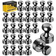 VNDUEEY 40Pcs Black Refrigerator Magnets Fridge Magnet, Strong Whiteboard Magnets, Fridge Magnets Adults, Small Magnets for Kitchen, Office, School, Locker