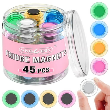 45 Pcs Whiteboard Magnets, Round Fridge Magnets Refrigerator Magnets, Dry Board Magnets Decor, Mini Magnets Teacher Supplies for School, Home, Office (Assorted Color, 3cm/1.18 inch)